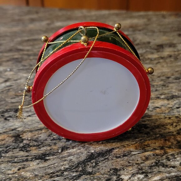Vintage Bear Toy Drum Christmas Ornament - Picture 2 of 6